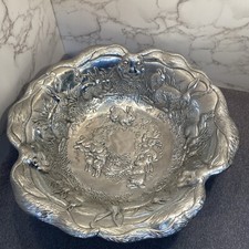Vintage Cast Easter Bunny Pattern Serving Dish Bowl by Arthur Court Designs  93