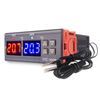 STC-3008 Dual Digital Temperature Controller Two Relay Output DC12V dual probe