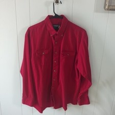 Wrangler X Long Tails Cowboy Cut Long Sleeve Button Down Shirt Men's 17.5 35