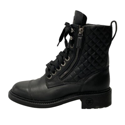 Auth CHANEL - G33769 Black Leather Women's Boots | eBay Auth CHANEL - G33769 Black Leather Women's Boots | eBay