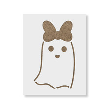 Girl Ghost Halloween Stencil - Durable  Reusable Mylar Stencils