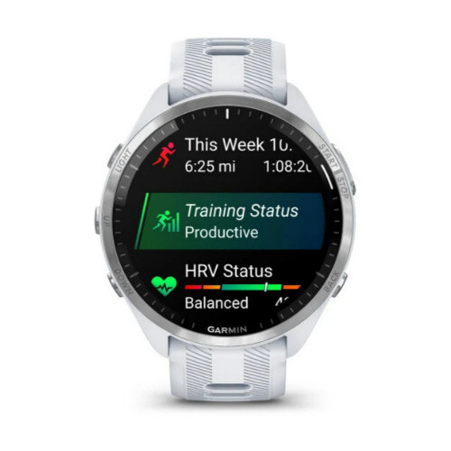 Garmin Forerunner 965 GPS Running Smartwatch (Whitestone/Gray) - Picture 3 of 12