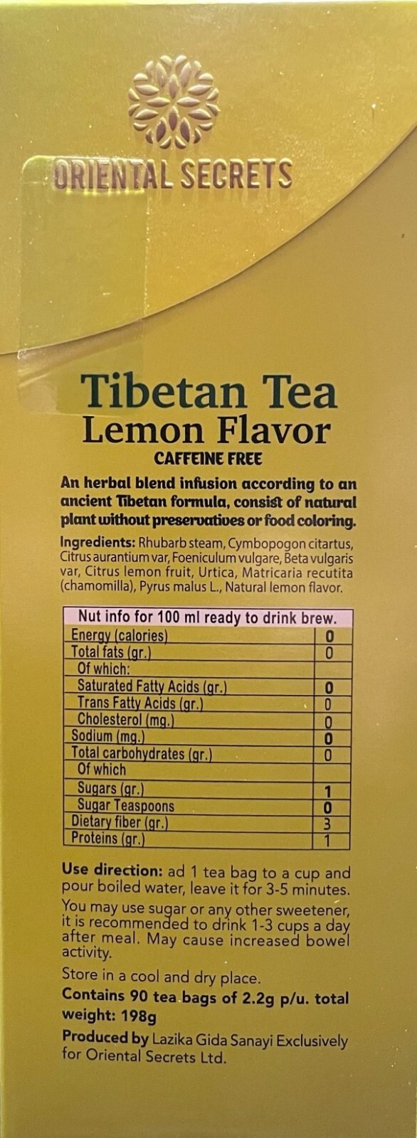 NEW Tibetan Herbal Tea w/ Lemon Flavor, Cleansing Body, Weight Loss