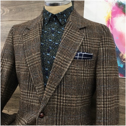 VINTAGE PENDLETON Mens Tweed Blazer Sport Coat Casual Jacket Size 40L Wool Suit - Picture 11 of 13
