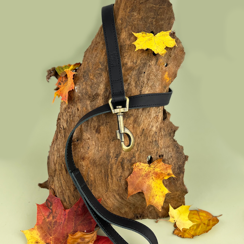 Leather Dog Collar or Lead HugglePets Legacy Black Brown Merlot XS S M L XL XXL - Picture 58 of 64