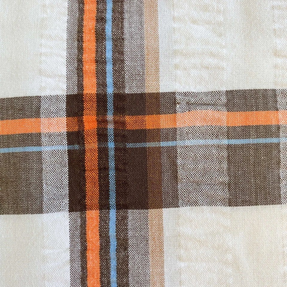 Tela de camisas plisadas vintage años 70 corte estrecho 35Lx44W Foto 4 de 4