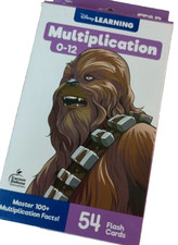 Disney Learning Star Wars Multiplication 0-12 Flash Cards 54 Total