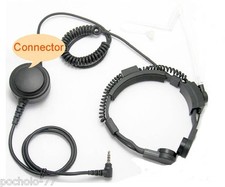 LARINGOFONO PTT GRANDE PARA MOTOROLA Y COBRA 1 PIN TIPO PROFESIONAL AIRSOFT