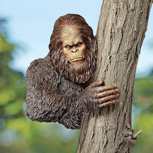 Escultura de árbol de jardín Bigfoot The Bashful Yeti interior/exterior, 15 pulgadas de ancho... - Imagen 7 de 8