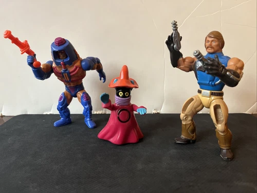 He-Man Action figures 1980s Vintage Lot MOTU Orko Man-E-Faces Rio Blast