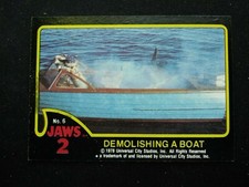 1978 Topps Jaws II Card # 6 Demolishing a Boat (EX)