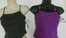 Keyhole Jazz Cami Top Cotton Spandex Purple or Charcoal Ladies  Child Sizes