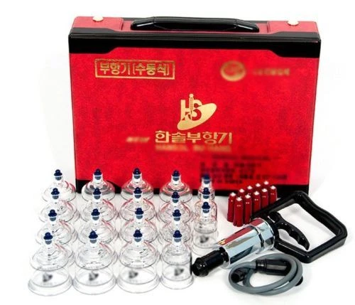 Hansol Professional Cupping Therapy Equipment Set With Pumping Handle 19 Cups