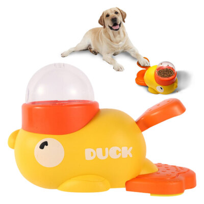 Duck Dog Food Treat Dispenser, 2-in-1 Interactive Dog Puzzle Toy Slow Feeder ET