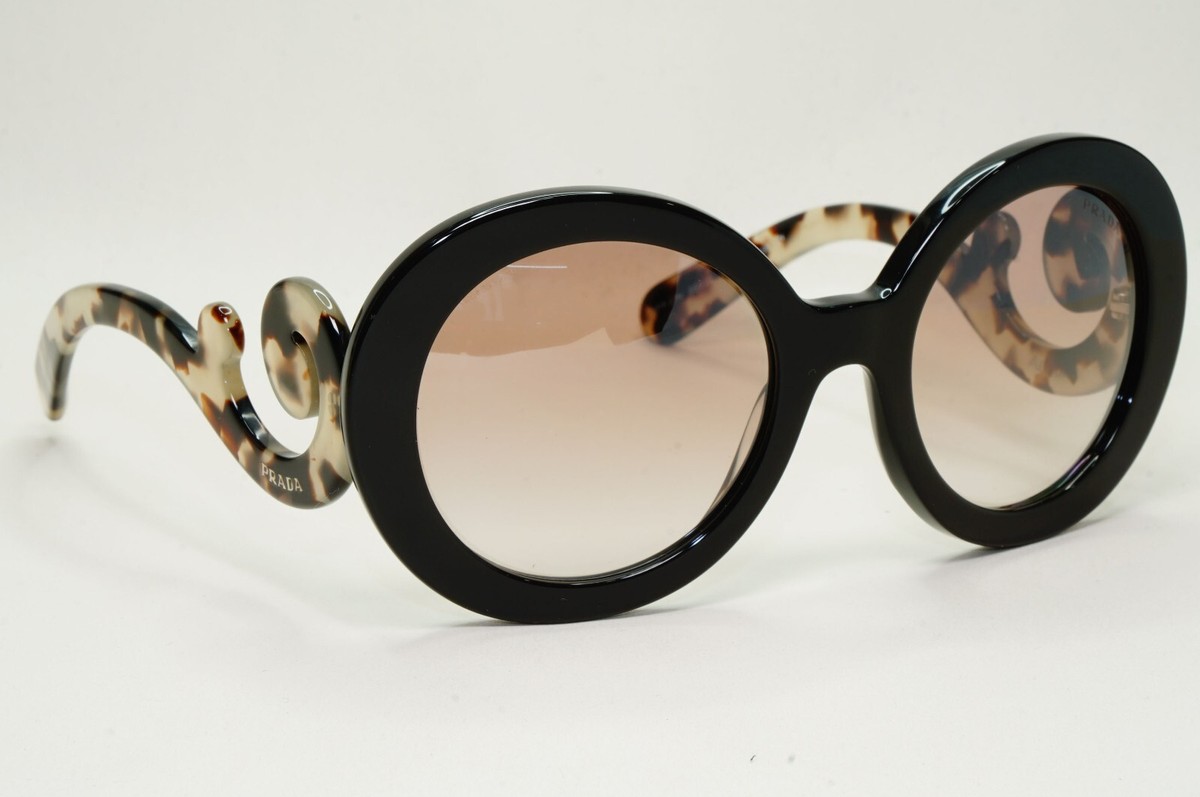 Prada Sunglasses Baroque Swirl Round Black Marble PR27NS SPR 27N