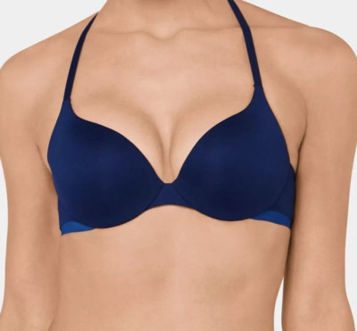 Sloggi Wow Breeze WHPM Plunge Bra Size 32D Navy 10163081