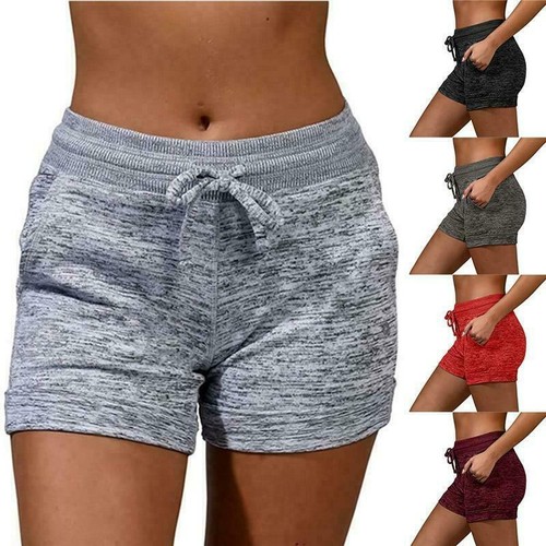 Cortos De Estilo Europeo Para Mujer, Pantalones Cortos De Fitness | eBay