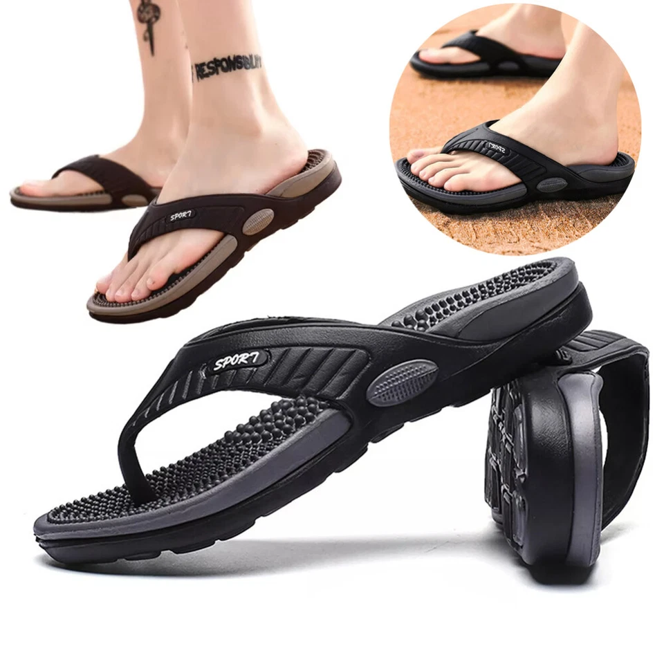 Men Joe Thongs Flip Flops Sandals Outdoor Casual Anti-Slip Slippers Beach Shoes