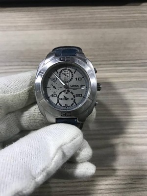 lorus chronograph 100m mens watch