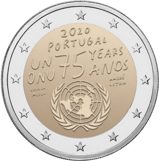 Portugal 2020 2 € Euros Commémoratifs Av Nations Unies ONU