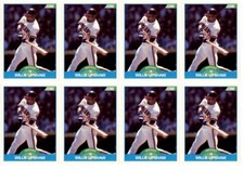 (8) 1989 Score #188 Willie Upshaw Cleveland Indians Card Lot