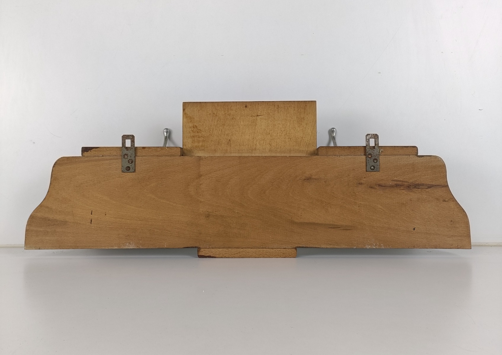 Vintage Brass Railroad Luggage Hat Coat Rack Mid century Modern Industrial Cut T