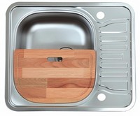 Polished Inset Stainless Steel Kitchen Sink And Drainer With Chopping Board Polished Inset Stainless Steel Kitchen Sink And Drainer With Chopping Board