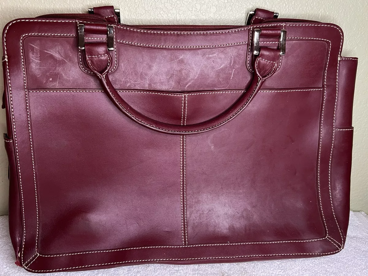 Franklin Covey Leather Briefcase Laptop Bag- Excellent!