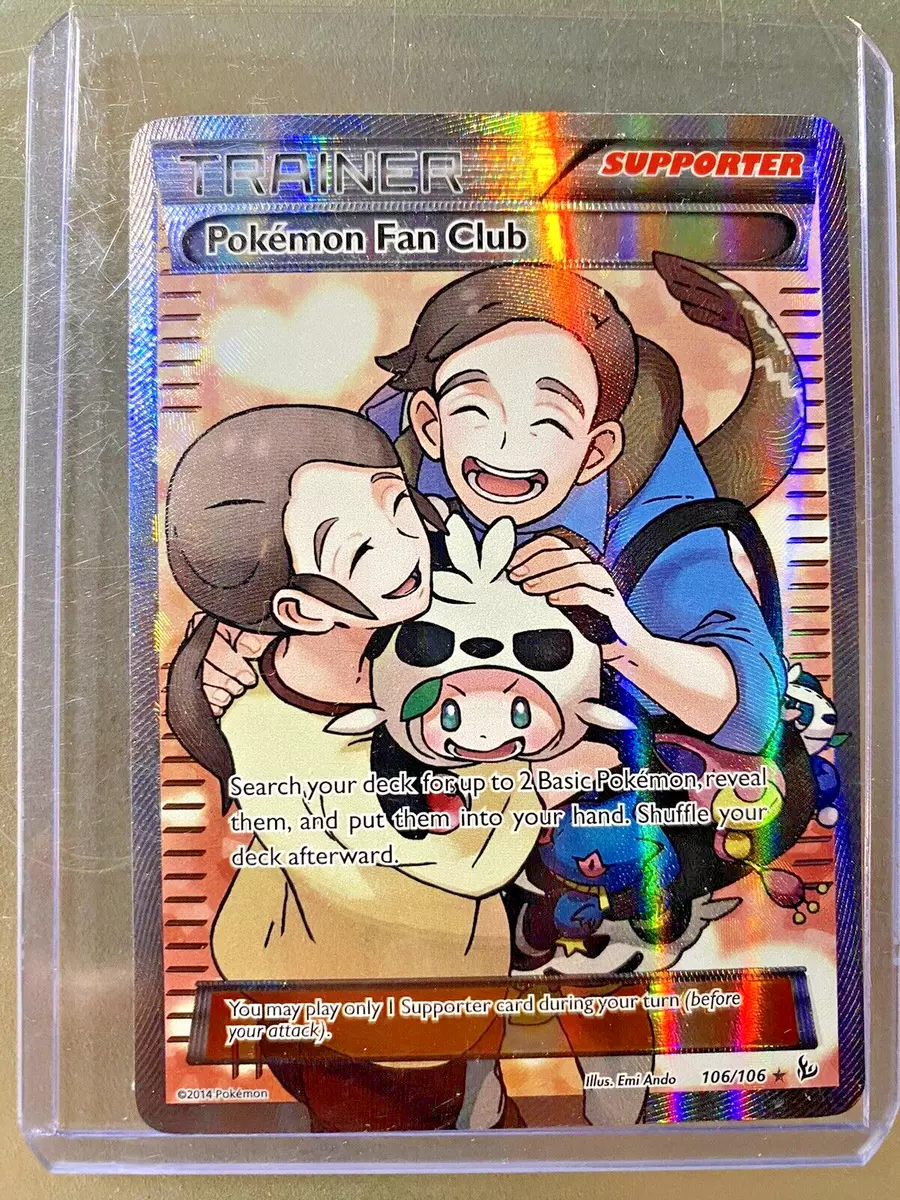  POKEMON TRAINER POKEMON FAN CLUB FULL ART XY FLASHFIRE 106/106  : Toys & Games