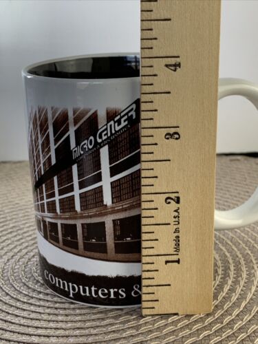 SELTENE Vintage Micro Center Brooklyn Computer elektronischer Laden Werbung Kaffeebecher - Bild 6 von 9