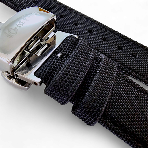 Canvas Deployment Clasp Watch Strap Band Sailcloth Field Military Mens 20mm 22mm - Picture 16 of 47