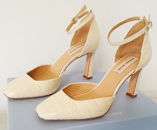 NEW Antonio Melani Croc Embossed Ankle Strap Heels Point Toe Size 8.5 Janellie