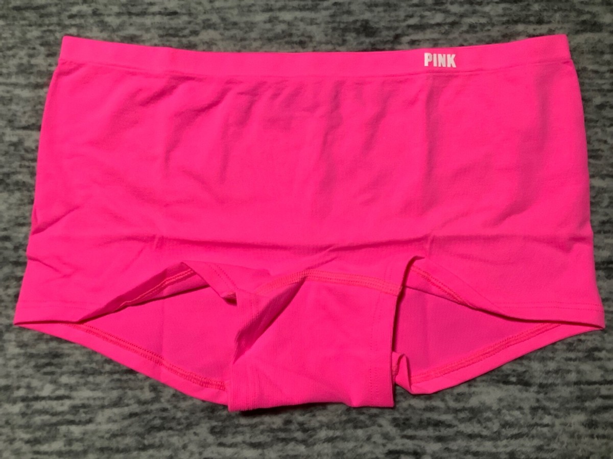 Victoria's Secret Pink Bling Cool Comfy Boyshort Panties Flawless Pink M  L NIP
