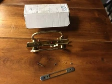 AMESBURY BRASS PATIO DOOR HARDWARE HANDLE LOCK LATCH IN ORIGINAL SHIPPING BOX  