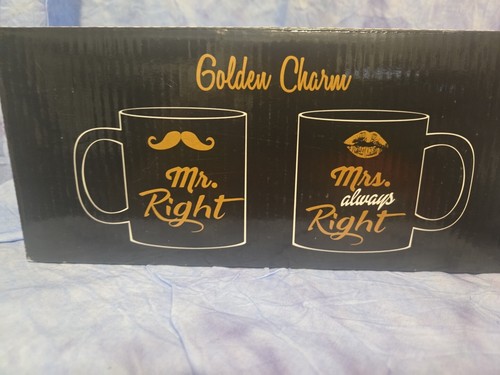 Coffee Or Tea Mug Set Of Mr. right &Mrs always right - Picture 4 of 4