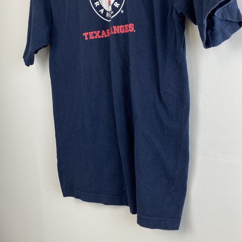 Texas Rangers Logo T-Shirt Kids Size Large 14/16 MLB Genuine Merchandise Blue - Picture 9 of 10