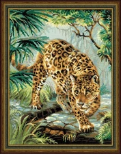 Owner of the Jungle (Leopard) Cross Stitch Kit by Riolis