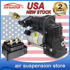 For Mercedes W221 CL550 S320 S550 Air Suspension Compressor Pump &Valve Block US
