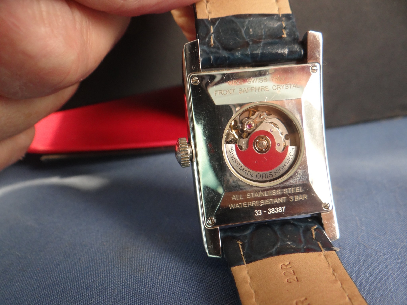 FINE ORIS MENS RECTANGULAR DATE WATCH AUTOMATIC 2… - image 6