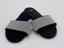 Victoria s Secret Embellished Velvet Slides Medium 7-8 Women s Sandals