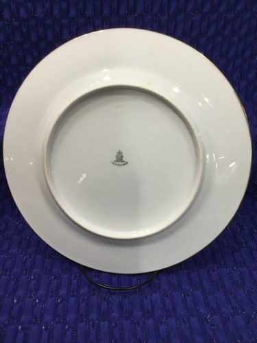 H & E SELB BAVARIA HEINRICH & CO PORCELAIN PLATE WITH GOLD RELIEF FRONT DESIGN - Picture 8 of 10