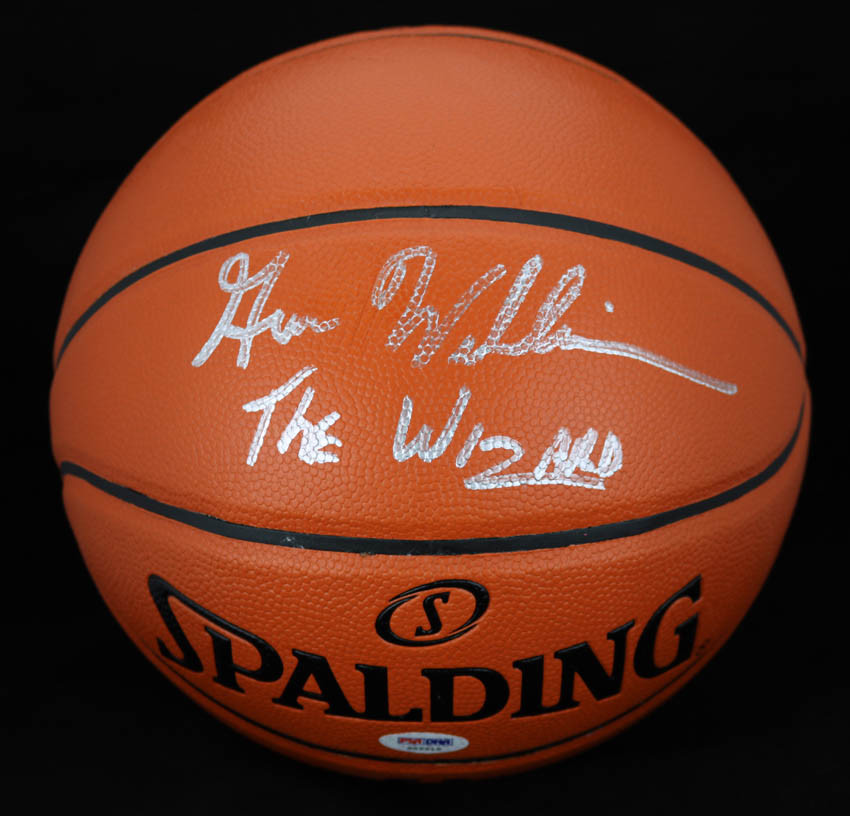 Gus Williams Autographed Signed Seattle Supersonics Gus The Wizard Williams I/O Basketball Supersonics PSA/DNA 