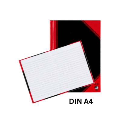Bantex Notizbuch Chinakladde DIN A4 liniert Hardcover Schreibbuch mit Linien
