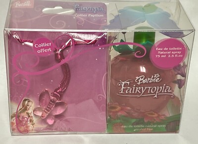 Barbie FairyTopia Collectible Spray with Butterfly Necklace Sealed Original Box