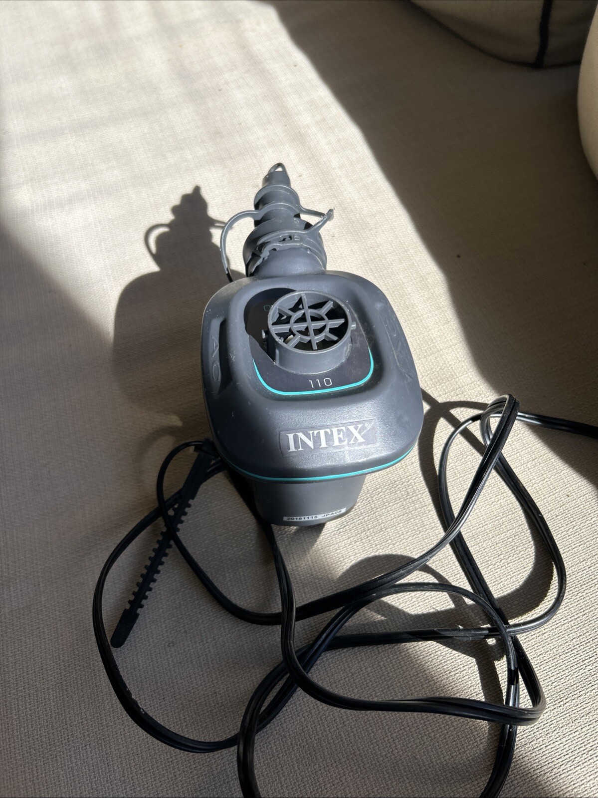 Intex 110-120v AC Electric Quick Fill Pump Inflatable Air Mattress Bed Boat Pool