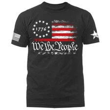 We The People US Flag American Pride Patriotic Graphic T-shirt