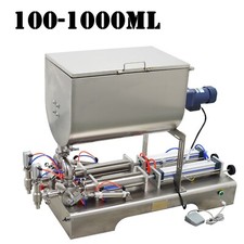 Pneumatic Horizontal Mixing Hopper Paste Liquid Filling Machine 100-1000ml 110V