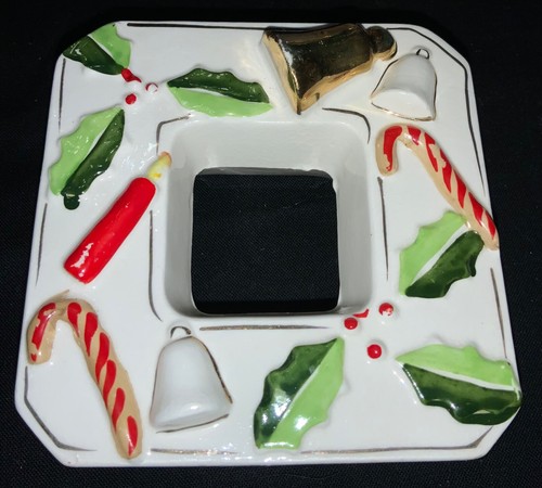 VINTAGE ‘TILSO’ CERAMIC CHRISTMAS CANDLEHOLDER/WALL POCKET - ‘N O E L’ LETTERS - Picture 16 of 16
