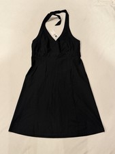 Gap Stretch Y2K Halter Dress black NWT women’s Size 12 Midi Vintage