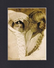 8X10 Matted Print Picture Edward S Curtis: Native American Indian: Mother Child